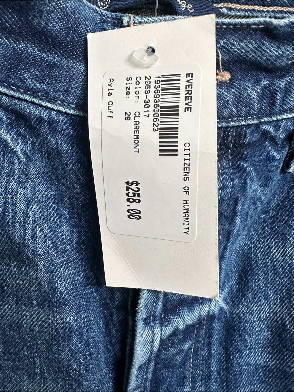 CITIZENS OF HUMANITY Ayla baggy wide leg jeans Claremont wash sz 28 NWT - Picture 10 of 10
